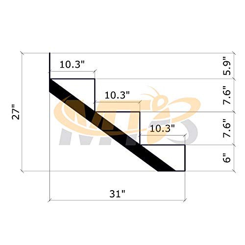 MTB Steel Step Stair Riser - 3 Step for Deck Height 27 Inches Stair Stringer Ste gallery