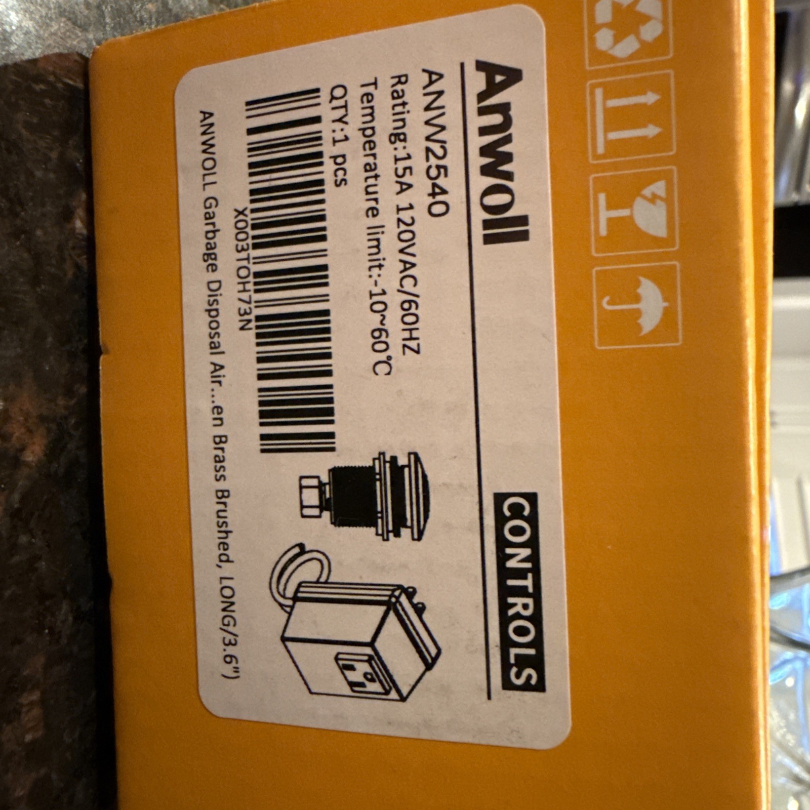 Anwoll Air Switch Socket ANW2440 Rating 12A 125VAC/60HZ Nickel-Plated Brass gallery