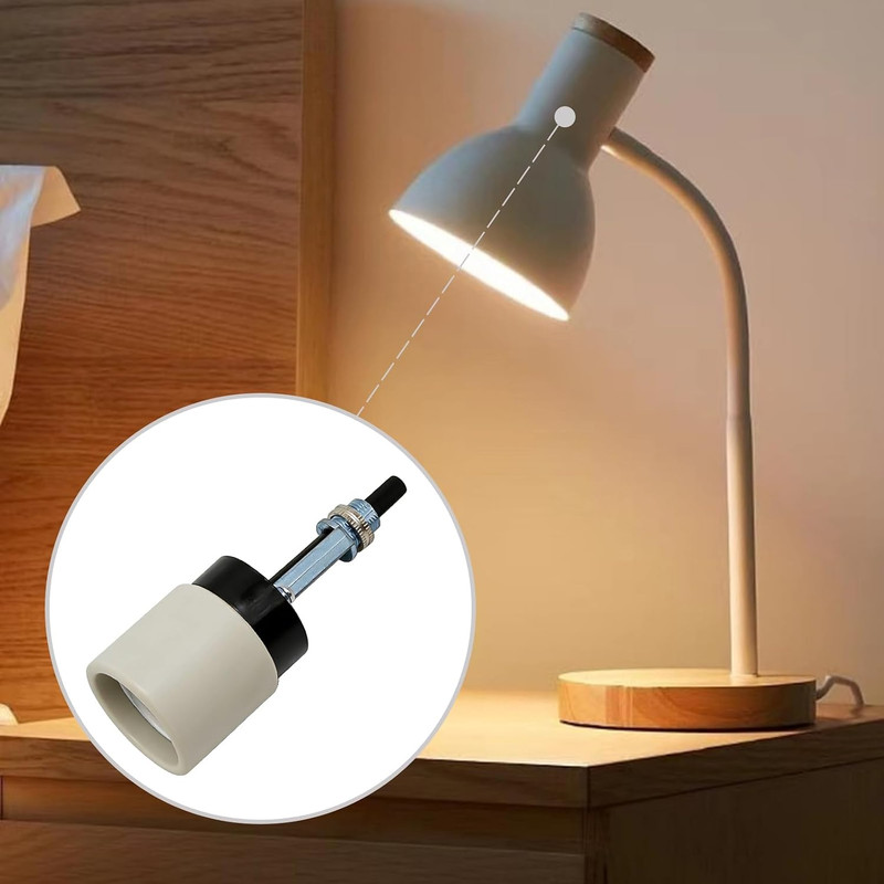 E26 Universal Ceramic Light Socket with Rotary Switch 250V 660W for Lamp Twist K gallery