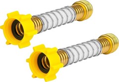 AQUACREST Flexible Hose Protector for RV,Garden& Car Wash Extension Adapter 2pcs