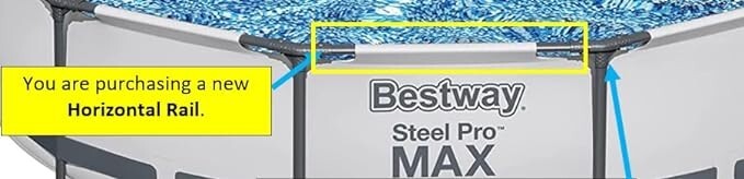 Horizontal Pole for Bestway Steel Pro Max Pool 2022-25 15ft x 42" gallery
