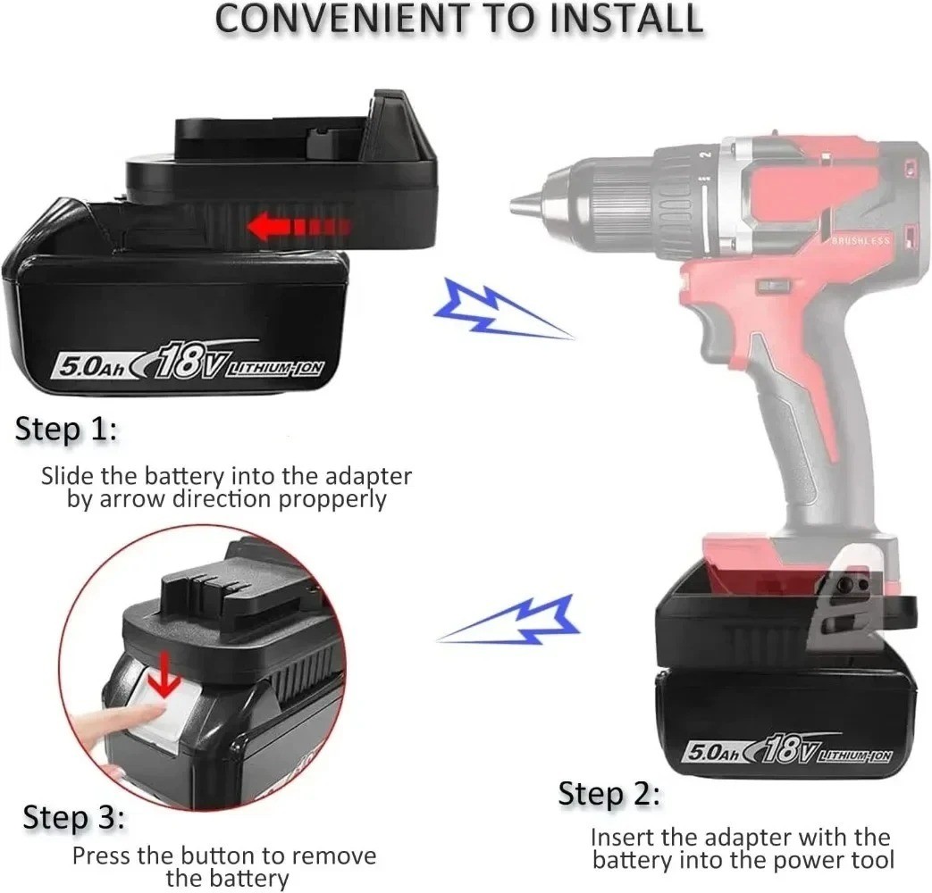 MT20ML Adapter For Makita 18V Battery Convert to For Milwaukee 18V Power Tool gallery