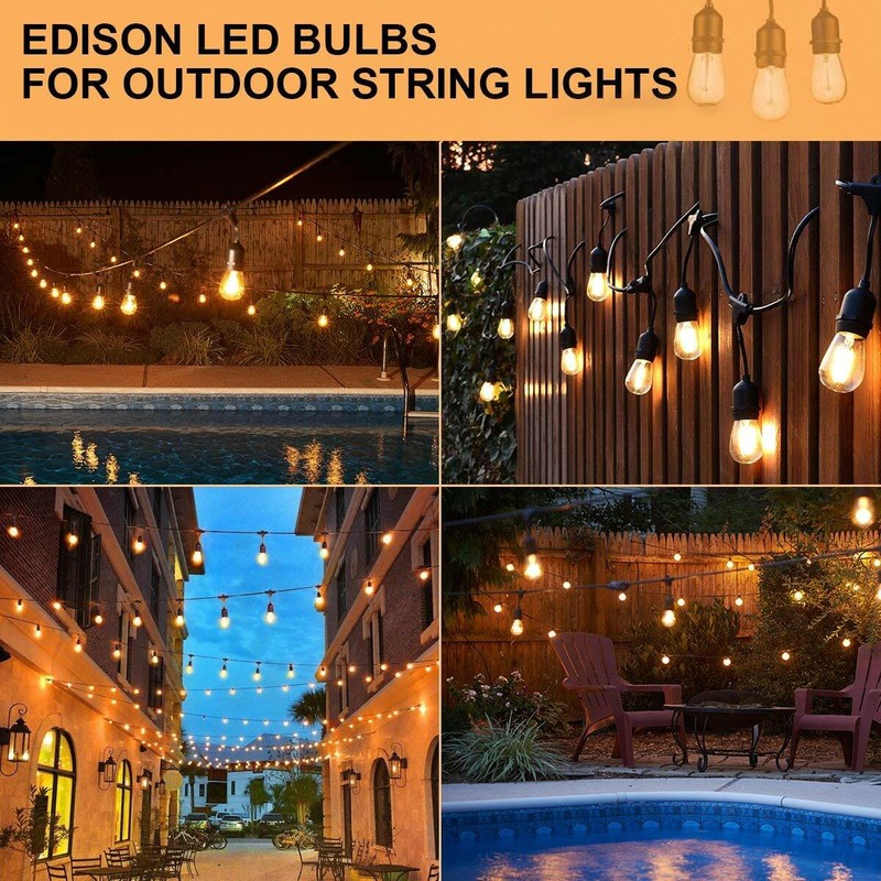 2W Clear S14 LED Bulbs Plastic Shatterproof For String Light Bulbs Replacement gallery