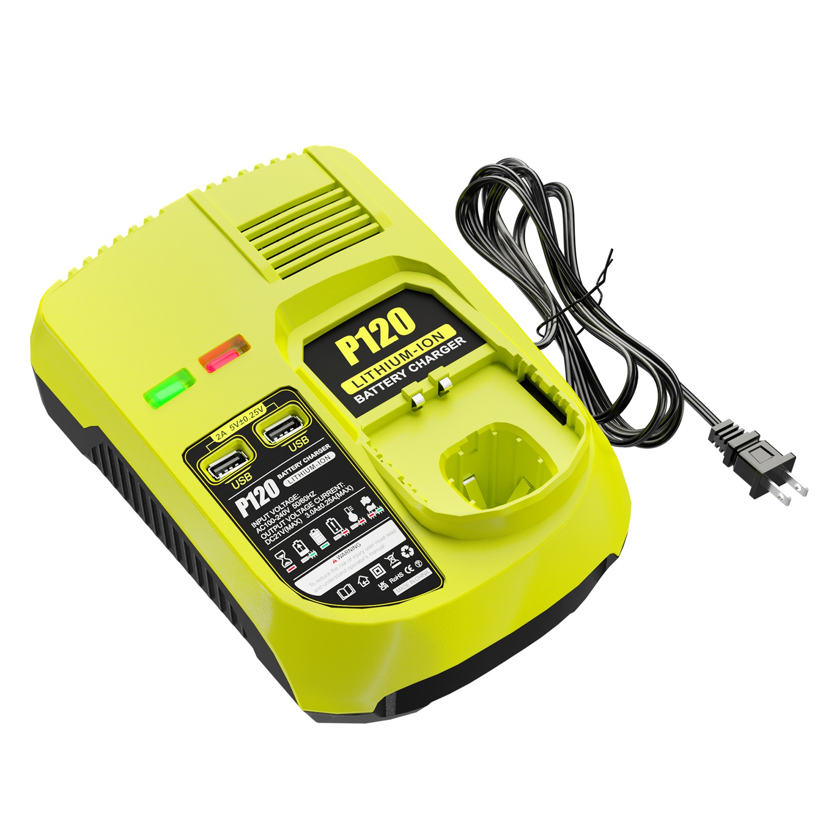 P120 Fast Charger For RYOBI For One+ Plus P108 18V High Capacity Lithium Battery gallery