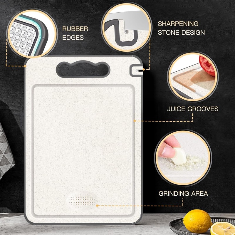 Chic Scratch-Resistant Chopping Board with Mesh Design & Juice Groove - 15x10 In gallery