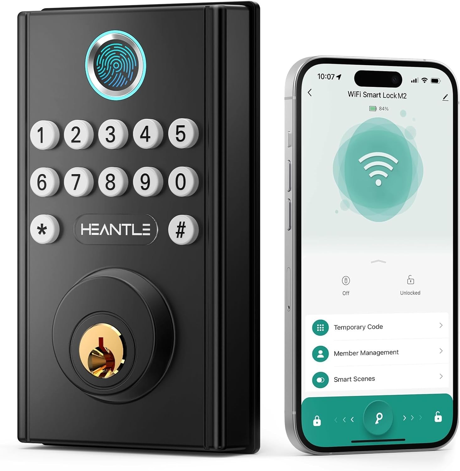 Smart Door Lock WiFi Fingerprint Keyless Entry Digitial Keypad Deadbolt Gateway gallery