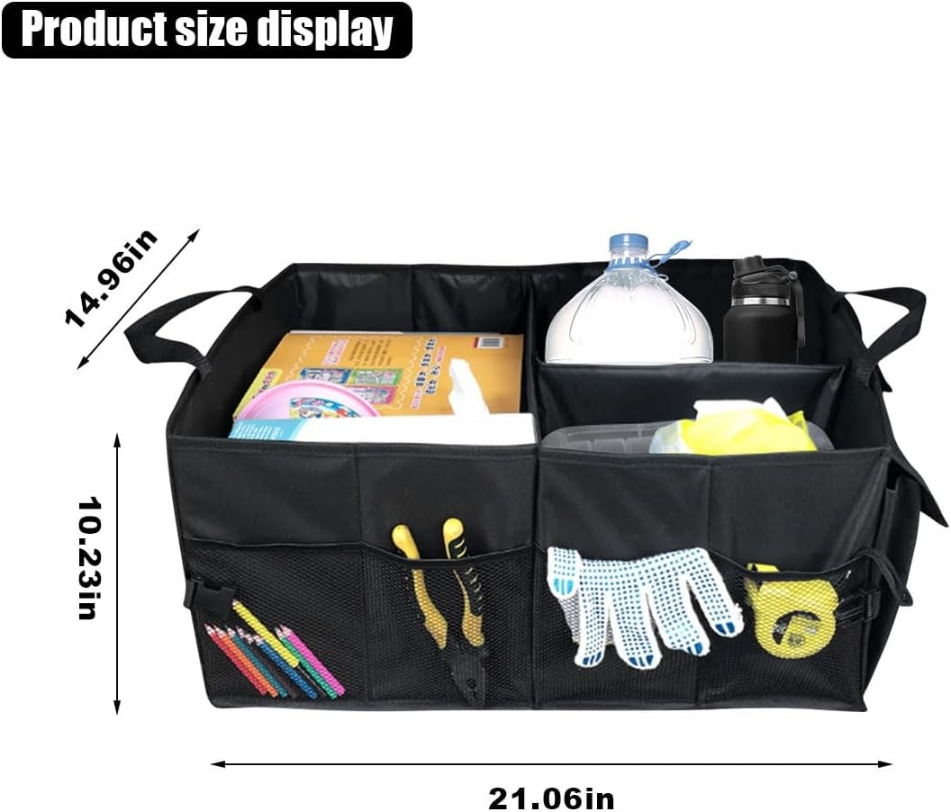 Trunk Organizer for Car - Car Organizer, Foldable Trunk Organizer for Suvs & Sed gallery