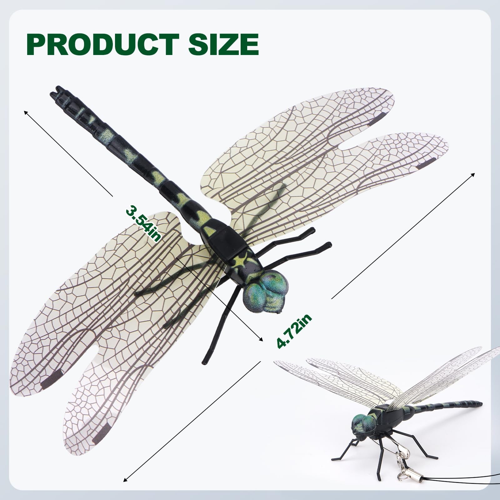 8 Pcs Dragon Fly Clips for Bugs Repellent, 3D Artificial Dragonfly Garden Dec... gallery