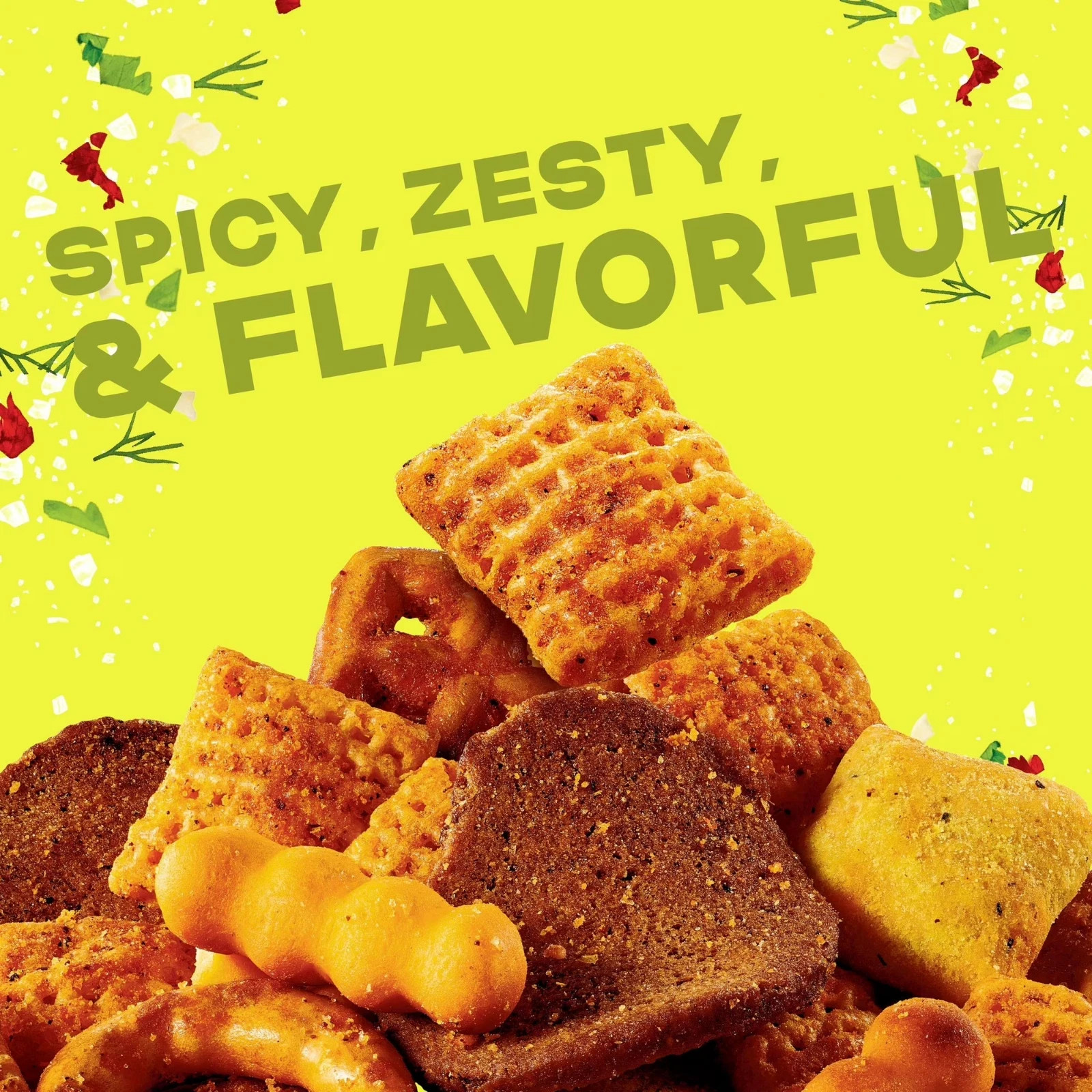 Chex Mix Spicy Dill Snack Mix, Savory Snack Bag, Family Size, 13.5 oz gallery
