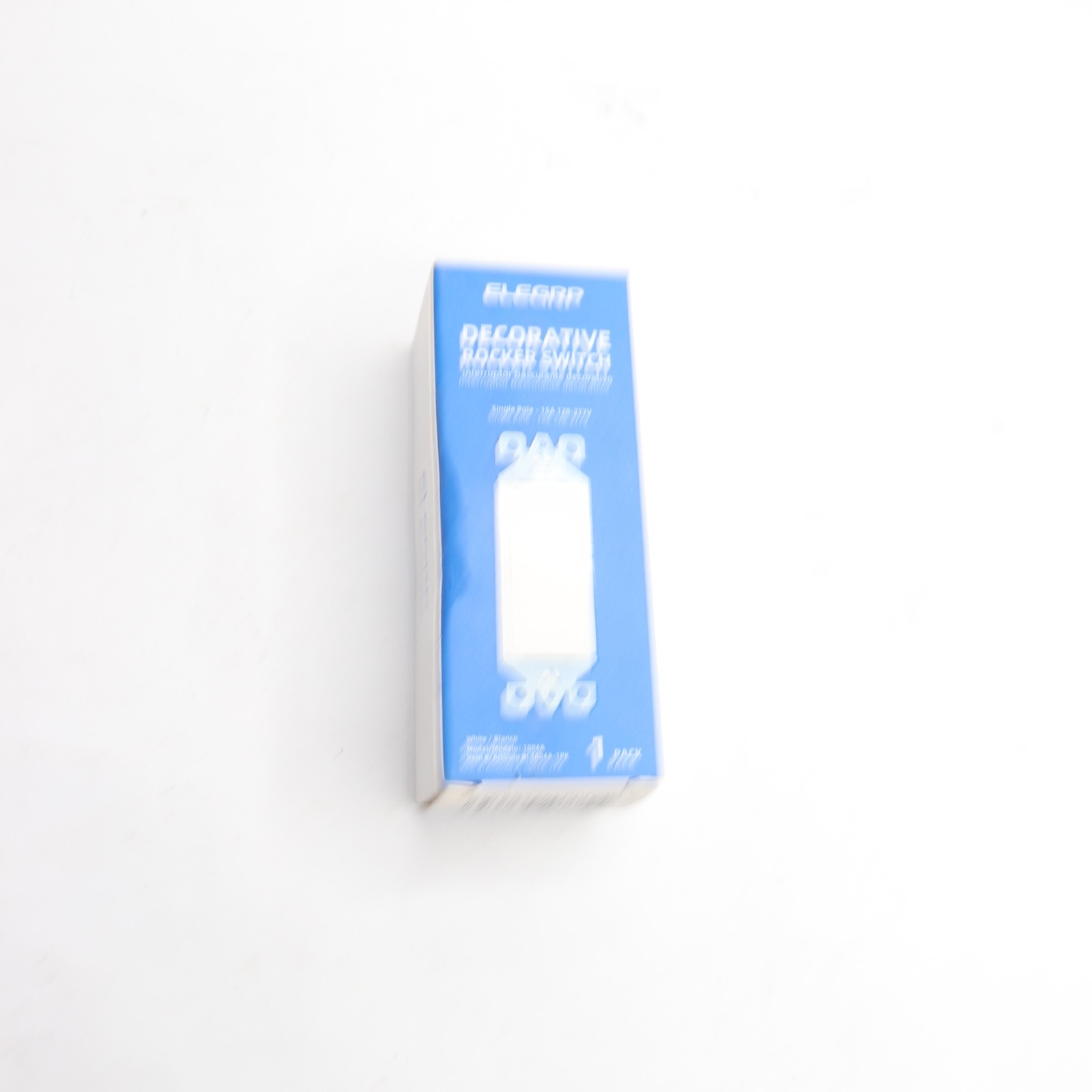 ELEGRP Decor Single Pole Rocker AC Quiet Light Switch White 15A 1120/277V gallery