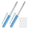 2-Pack Telescopic Handheld Flagpoles, 5.2ft/1.6m Stainless Steel Poles [Blue] gallery