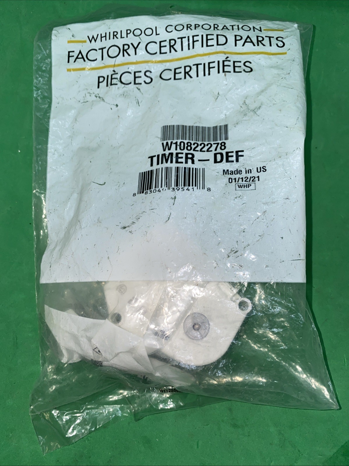 W10822278 : Whirlpool Refrigerator Defrost Timer - Genuine FSP OEM gallery