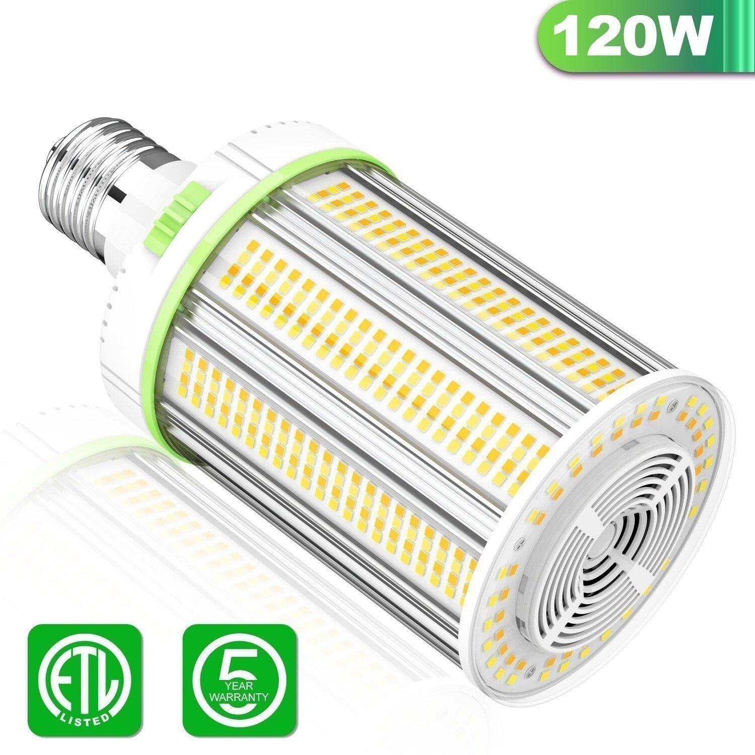 LED Corn Light 120W/100W/80W CCT Tunable 4500K 5000K 5700K E39 Base 100-277VAC gallery