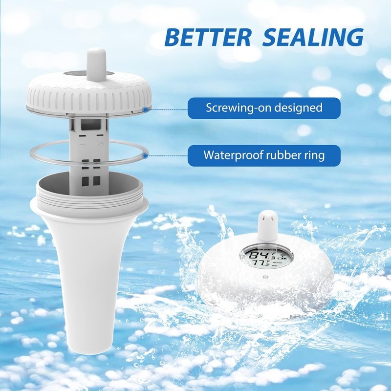 Wireless Pool Thermometer Spa Temperature Gauge Tester Swimming Pond Waterproof gallery