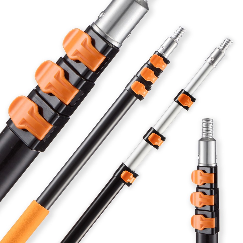 Telescopic Extension Pole, 3.8-12 FT Multi-Purpose Extendable Pole, Sturdy Alumi