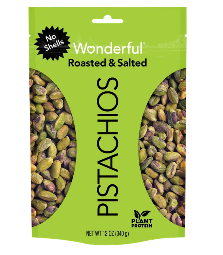 Wonderful Pistachios, No Shells Roasted & Salted Pistachios, 12 Ounce Bag gallery