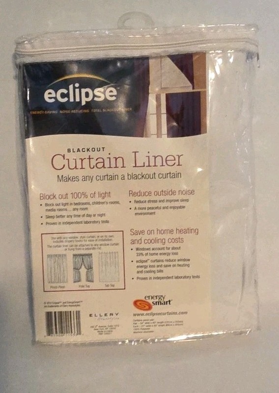 Eclipse Blackout Curtain One Panel 54" x 80" Energy-Saving, White In Color gallery