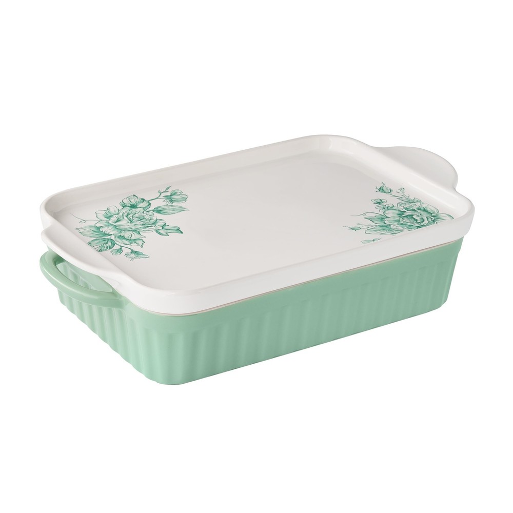 Rectangular Baker with Platter Lid 9" x 13" Durable Construction Charming New