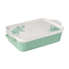 Rectangular Baker with Platter Lid 9″ x 13″ Durable Construction Charming New