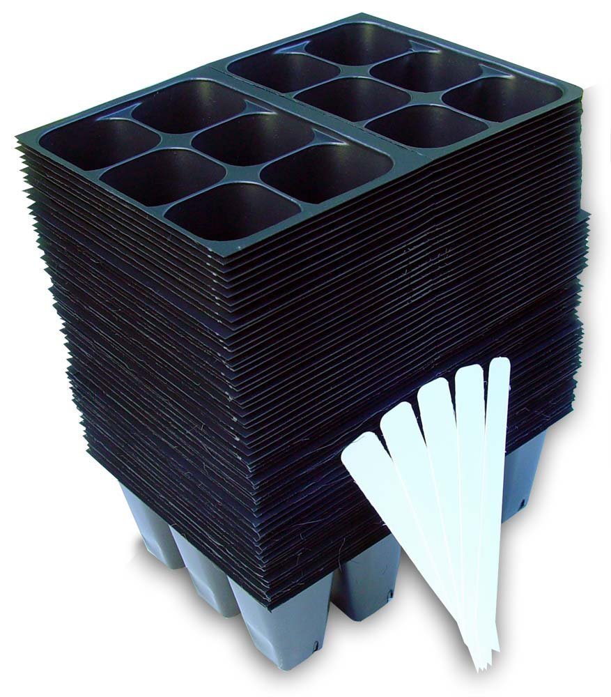 Seed Starter Trays, (720 Cells),120 Trays, Seedling Starter Trays Plus 5 Labels gallery