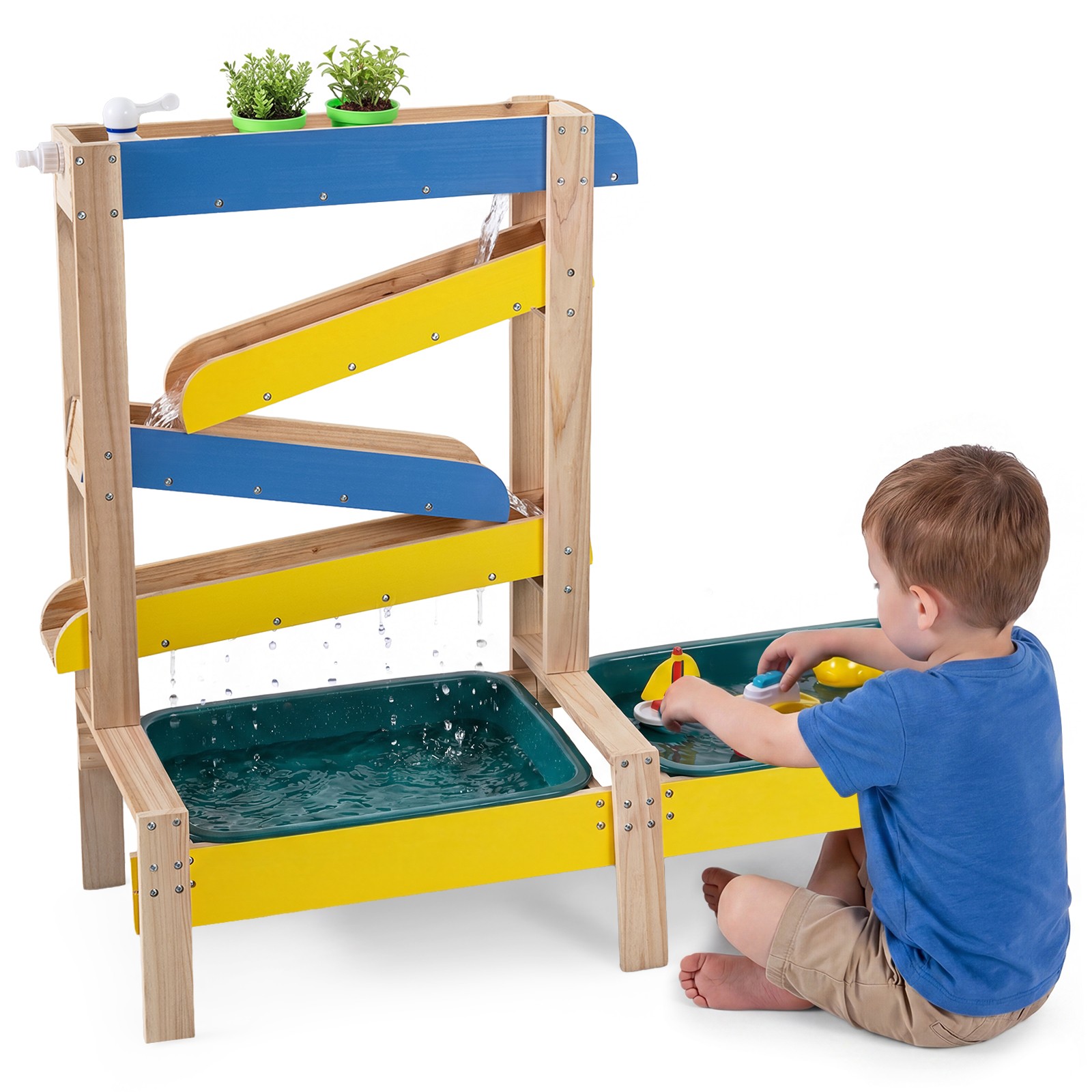Sand & Water Table for Toddlers, Fir Wood Montessori Sensory Play Activity Table gallery