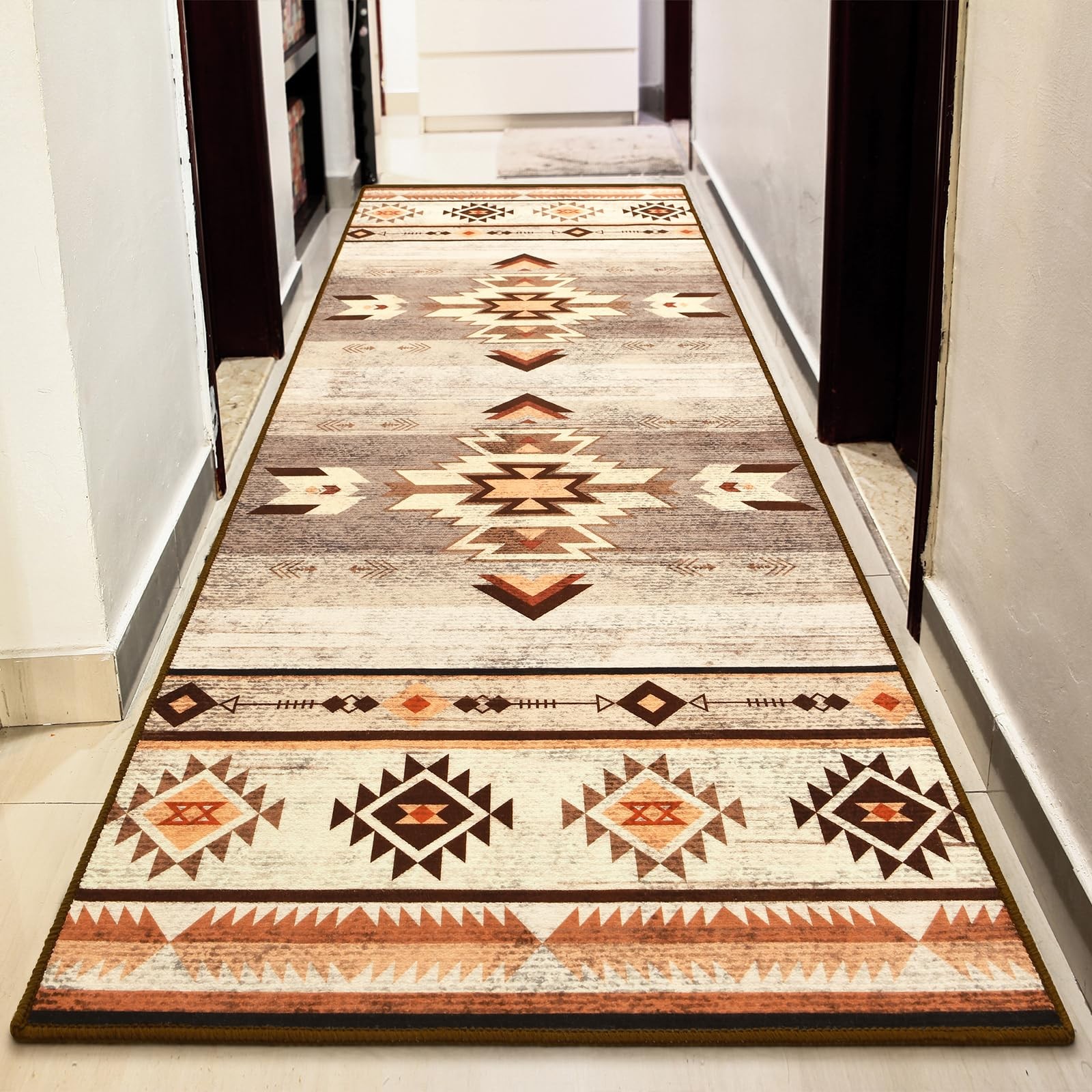 Western Hallway Runner Rug 2 X 6, Non-Slip Long Runners for Bedroom Kitchen Hall gallery