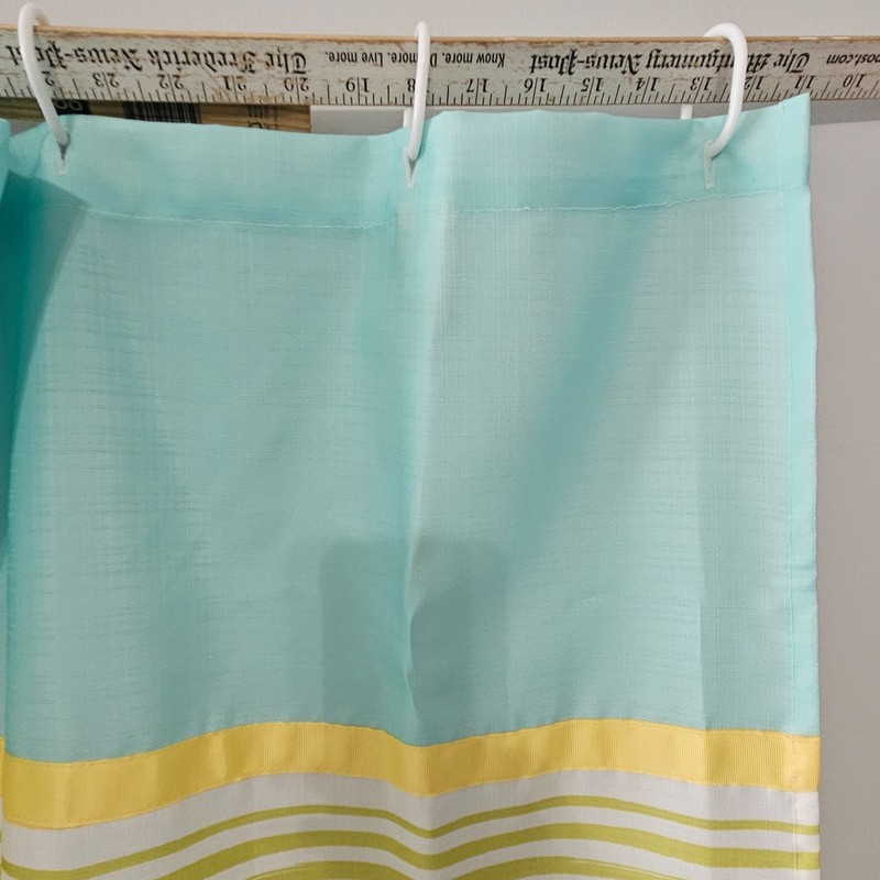 Sonoma 72"L x 69"W Fabric Polyester Curtain Yellow Aqua Sage Green Grey Horizont gallery