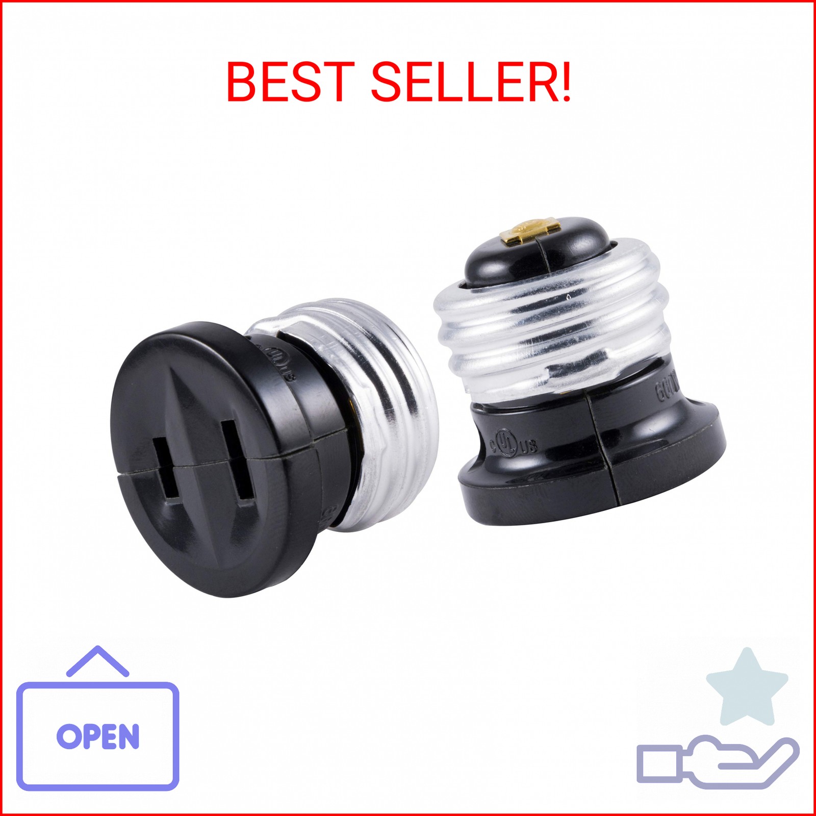 Power Gear Polarized Handy Plug, 2 Pack, Easy to Install, 2-Prong, Convert Light gallery