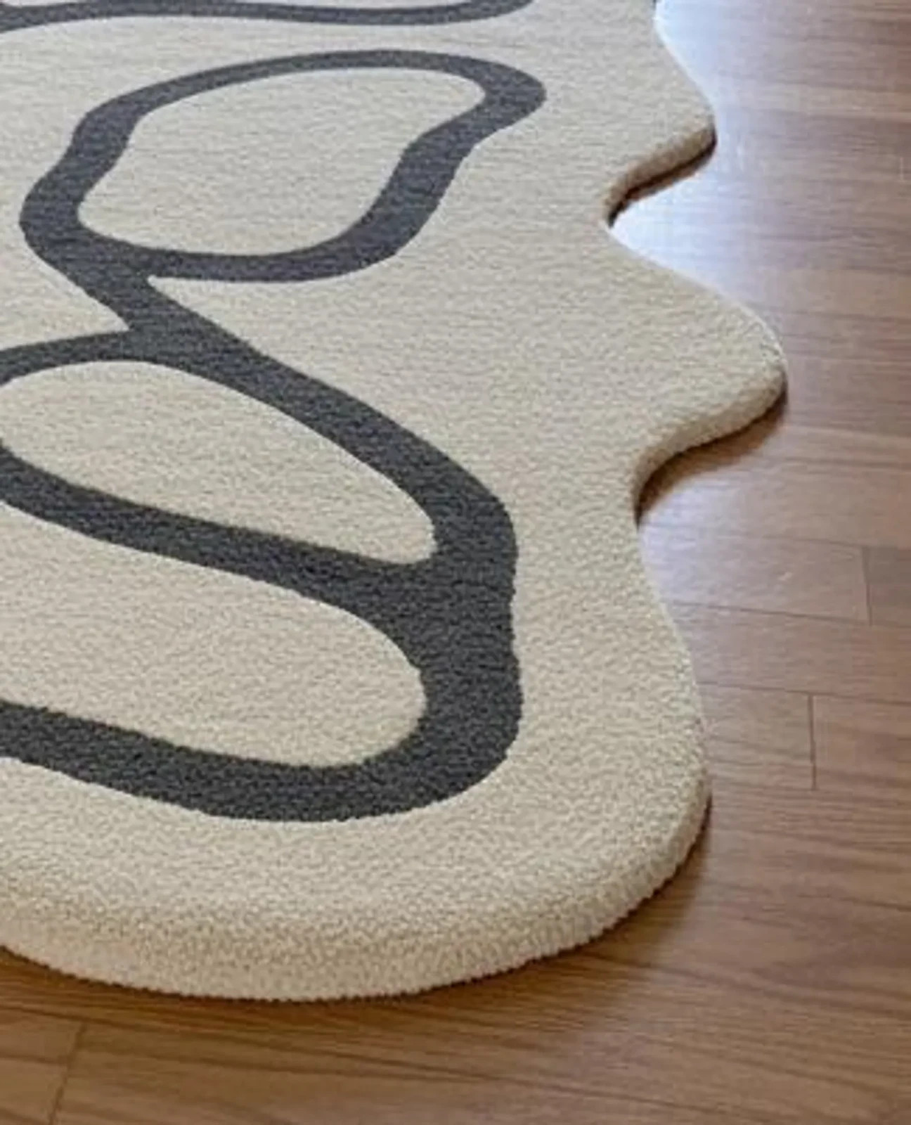 Modern Abstract Wave Runner Rug | Organic Flow Hand-Tufted Runner | Contemporary gallery