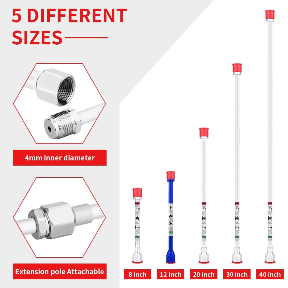Airless Paint Sprayer Extension Pole 8in 12in 20in 30in 40in - Reach High Areas gallery