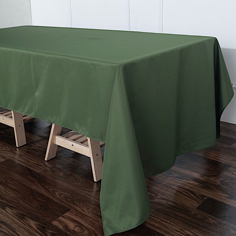 MOSS GREEN 60x126 RECTANGLE POLYESTER TABLECLOTH Wedding Catering Kitchen Dinner gallery