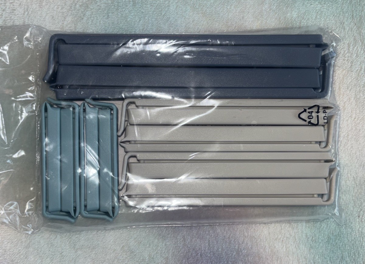 Pampered Chef Twixit Clip Set #100843 Grey/ Blue/ White Pack of 10 Brand New gallery