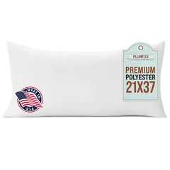 Pillowflex Premium Polyester Throw Pillow Insert – 21×37 – Ultra Soft Large R…