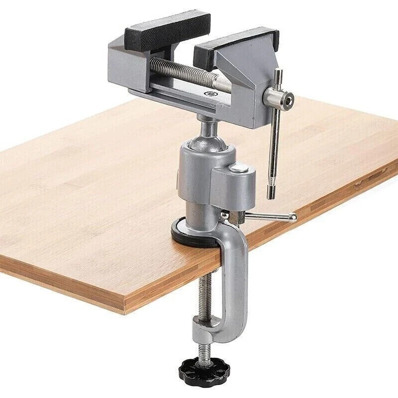 Universal Table Bench Vise 3 Inch Work Bench Clamp Swivel Rotating Hobby Crafts gallery