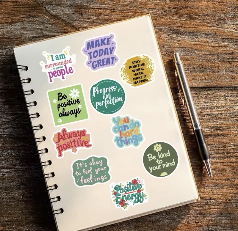 Positive Affirmative Style Stickers 50pc Words And Phrase Stickers FREE SHIPPING gallery