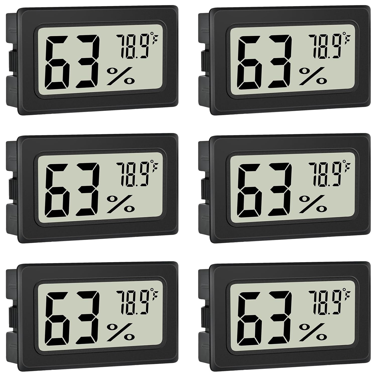 6 Pack Digital Thermometer Hygrometer Indoor Temperature Humidity Meter LCD gallery