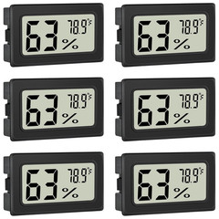 6 Pack Digital Thermometer Hygrometer Indoor Temperature Humidity Meter LCD