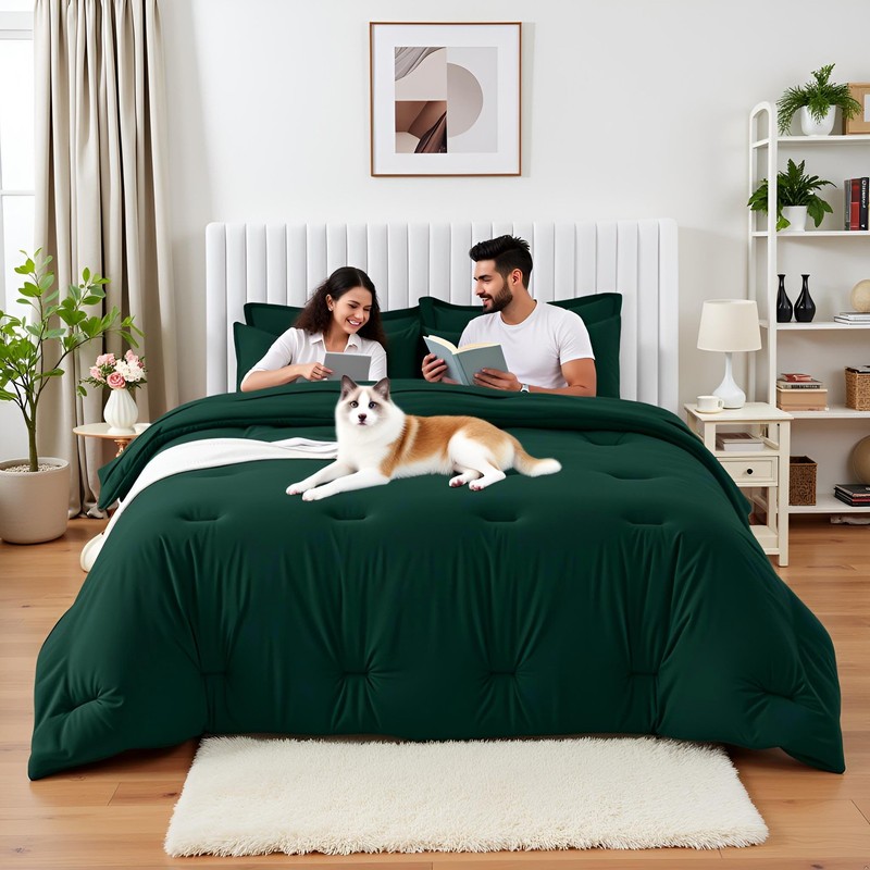 Easthome King Size Comforter Set 7 Pieces - Soft Bed in a Bag King Bed Set, Cozy gallery