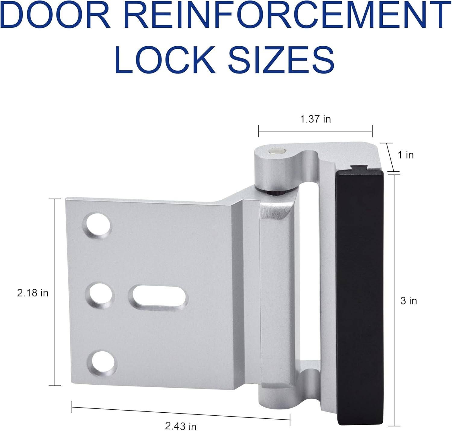 2 Pack Home Security Door Reinforcement Lock 800lbs Heavy Duty Childproof gallery