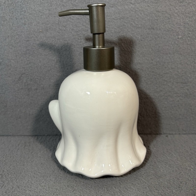 Ceramic Cute Ghost Soap Lotion Pump Dispenser Halloween Fall Seasonal Decor NWT gallery