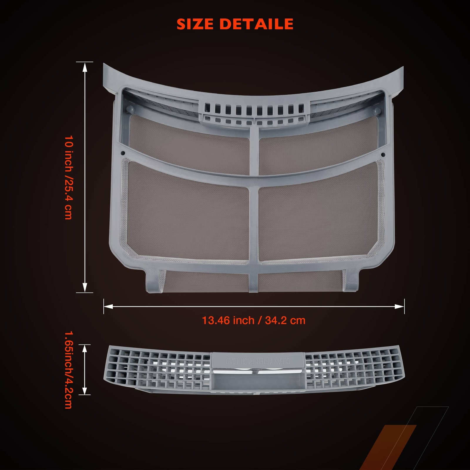 Upgraded Dryer Lint Filter Trap Screen For GE Clothes Dryer Strainer WE16X32537 gallery