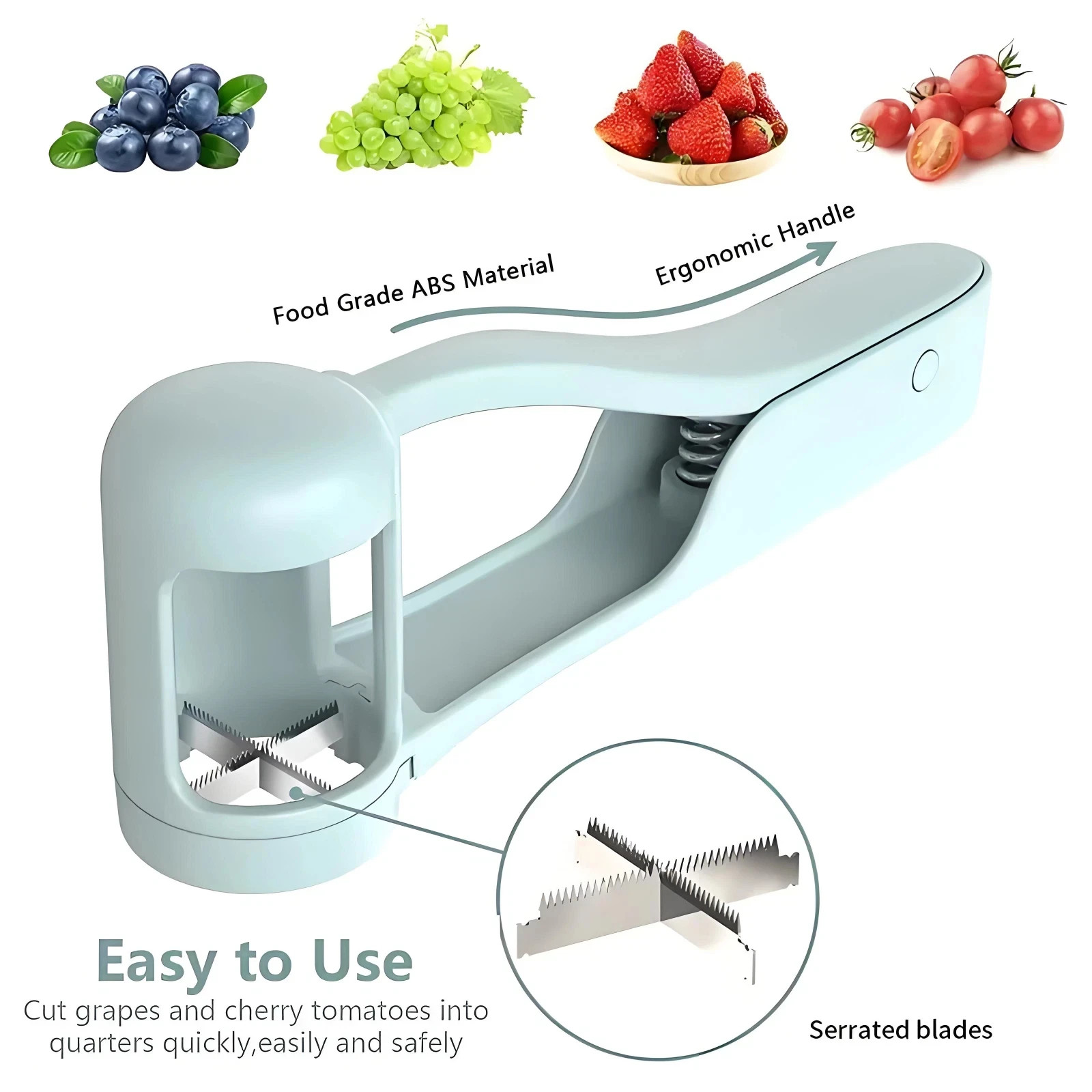 Tomato Slicer Cutter Grape Tools Cherry Fruit Salad Splitter Artifact New Box gallery
