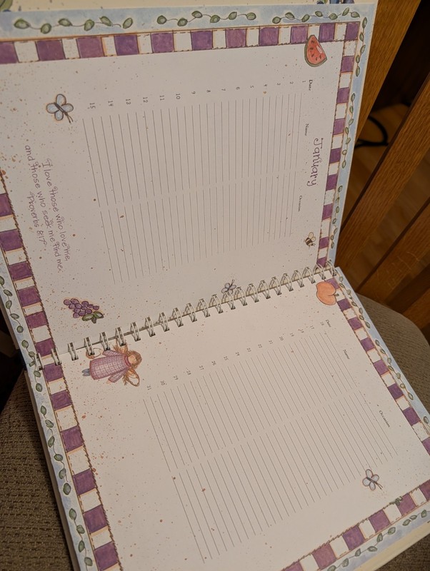 JOY MARIE DATE KEEPER CARD ASSORTMENT SPIRAL BOUND BINDER Only 9 Cards Included gallery