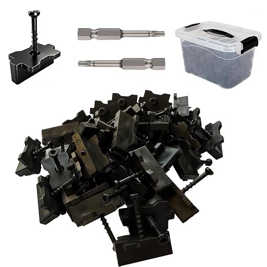 1250pcs Hidden Deck Fasteners Composite Decking Nylon Clips Metal Screws 600 sq gallery