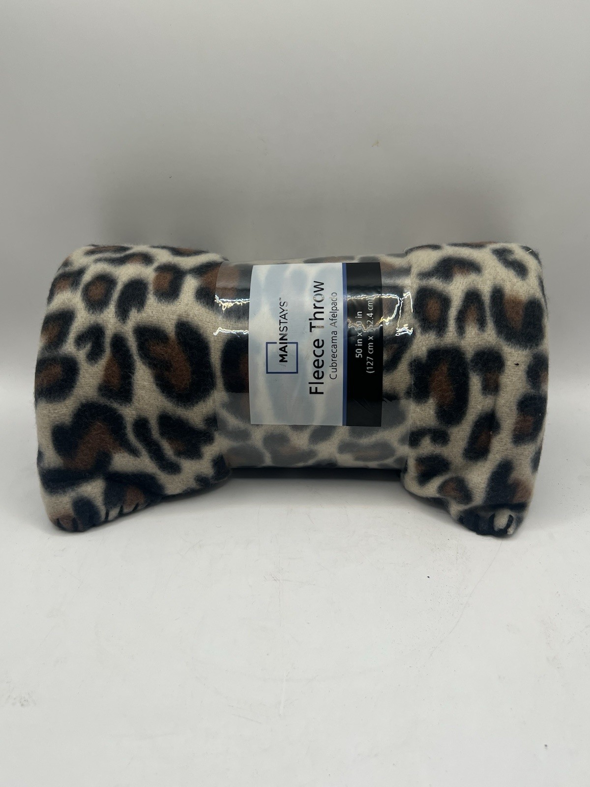Mainstays Leopard Print Fleece Throw 50in x 60in gallery