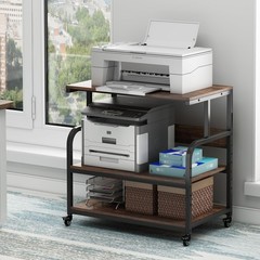 32.3″ Wide Extra Large Printer Stand, 3 Tier Printer Table with Adjustable St…