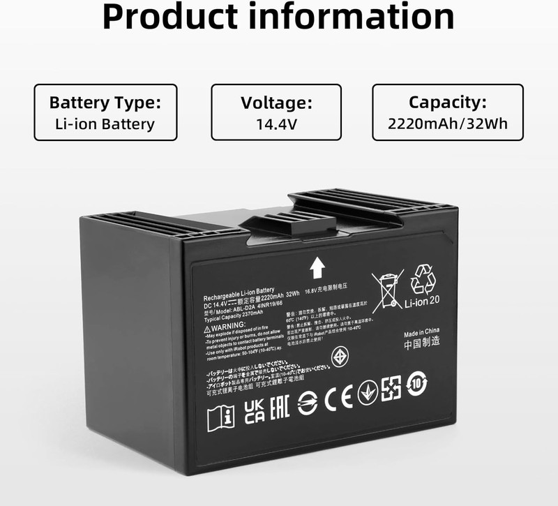 ABL-D2 Battery For iRobot Roomba e5 e6 i1 i2 i3 i4 i5 i6 i7 i7+i8+ j5+ J6 J7 J9+ gallery