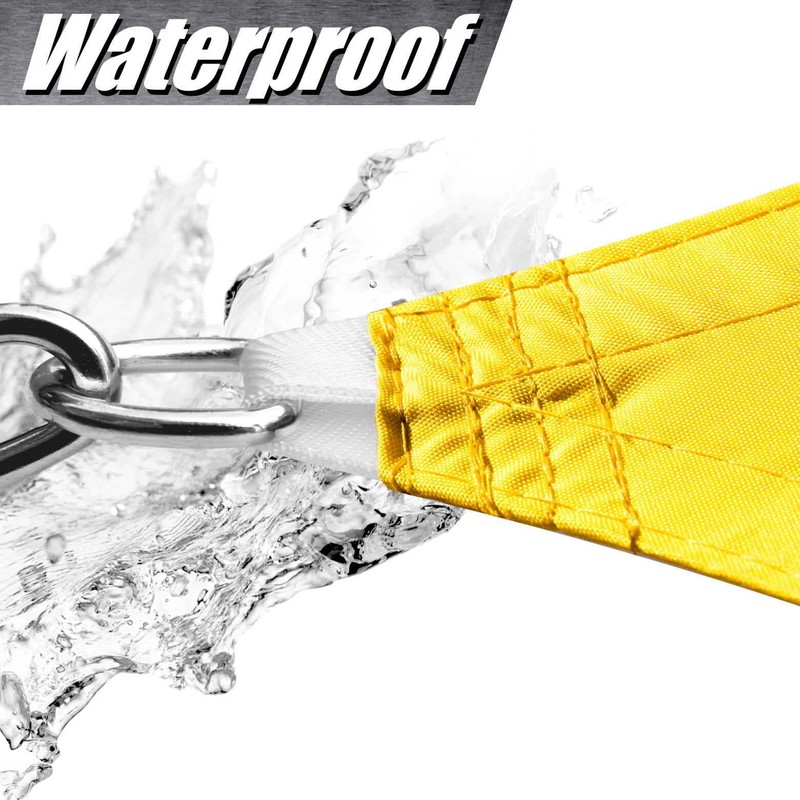 ColourTree Yellow Triangle Waterproof Sun Shade Sail Canopy Fabric Outdoor gallery