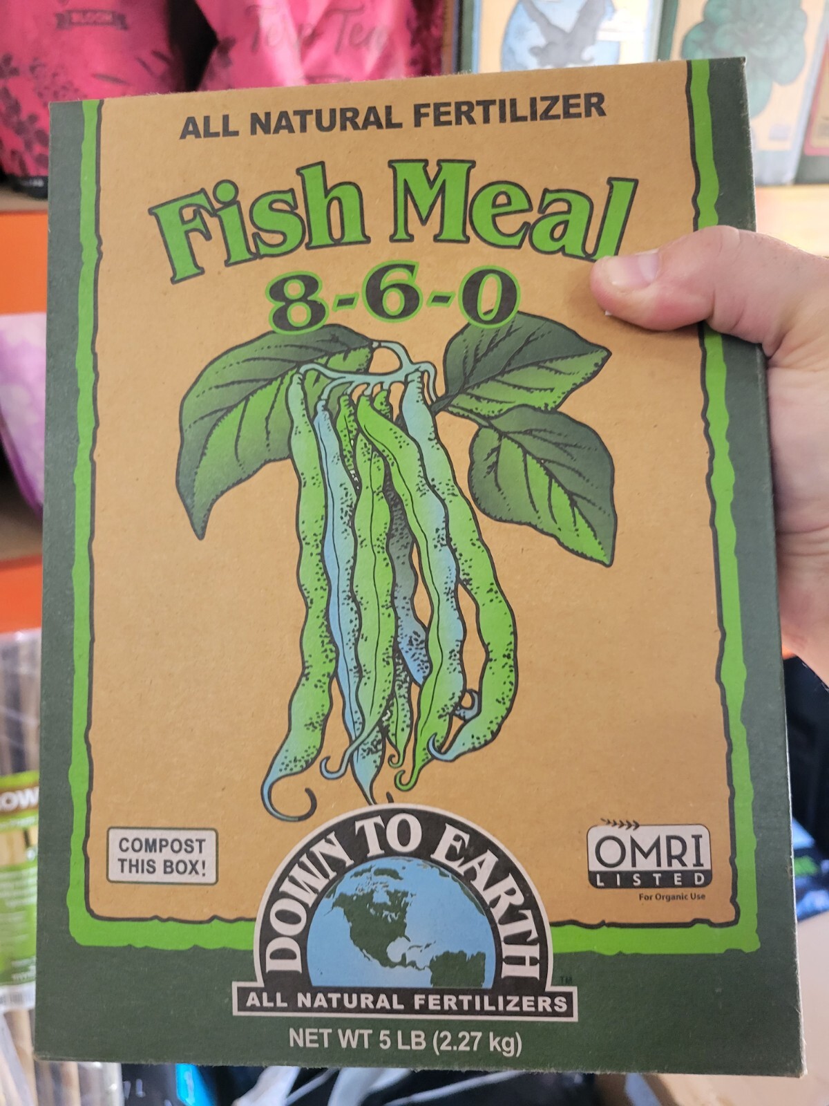 Down To Earth - All Natural Fertilizer - 5 Lbs. - Fish Meal 8-6-0 NPK - 5 Pounds gallery