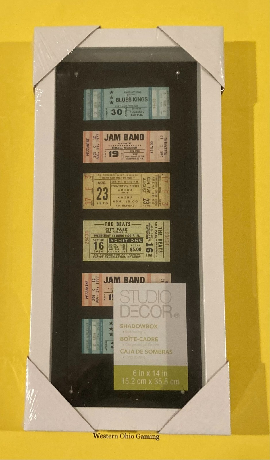 Studio Decor Shadowbox Back Loading Ticket Stub Display NEW Holder gallery